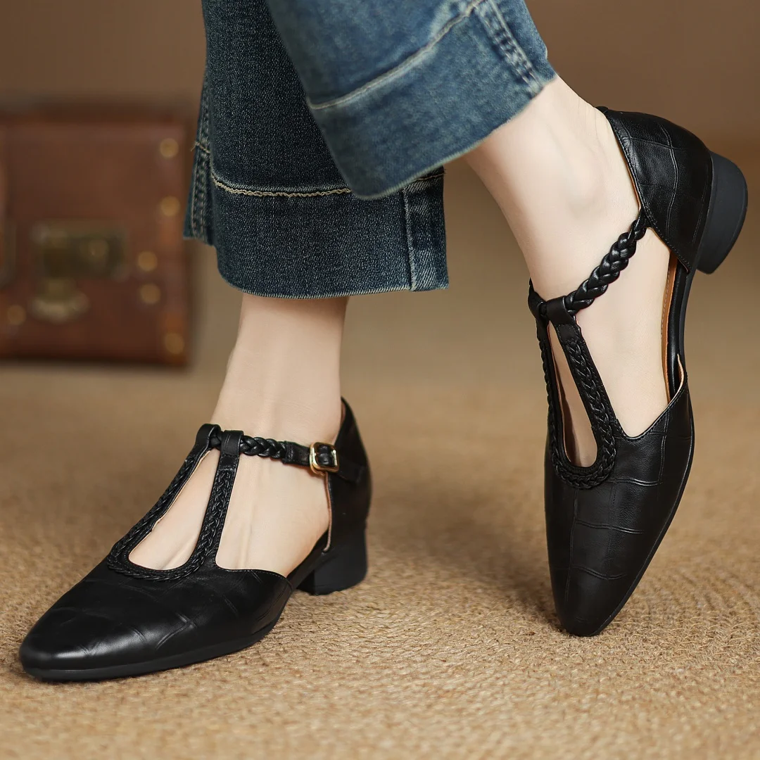 Lily | Leather Mary Janes