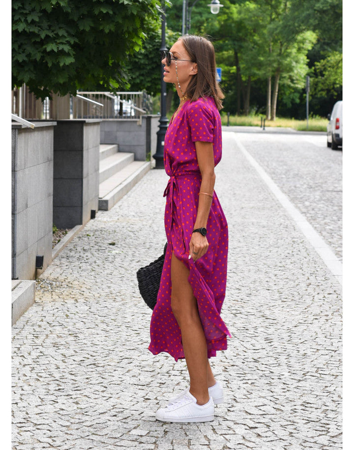 Judy | Stylish V-Neck Floral Dress