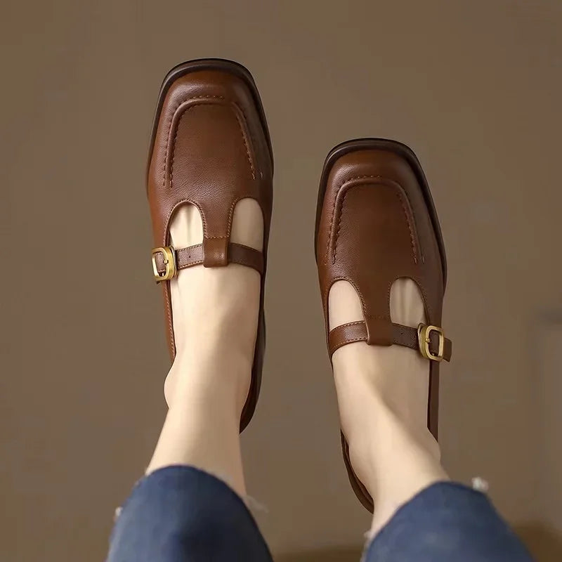 Ysolenne | Classic Stylish T-Strap Pumps